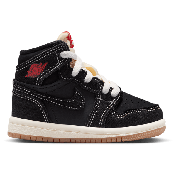 Jordan 1 Retro High OG FC - Boys' Toddler - Sail/Black/Red