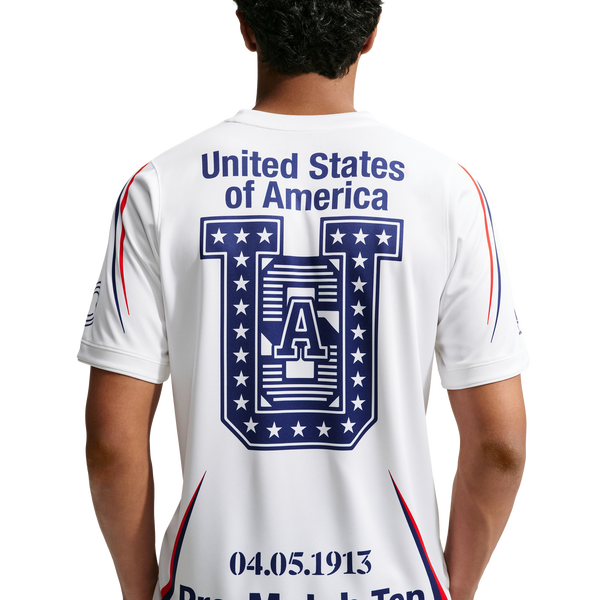 Nike USA Dri-FIT Short Sleeve Premier T-Shirt - Men's - White/Blue - Image 2