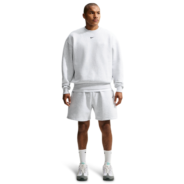 Nike Solo Basketball Long Sleeve Concept Crew - Men's - Birch Heather/Black - Image 3