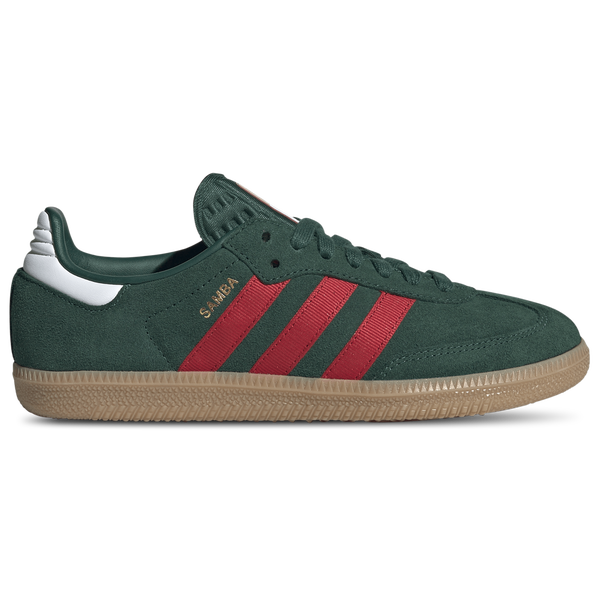 adidas Samba - Boys' Grade School - Team Dark Green/Gum/Better Scarlet