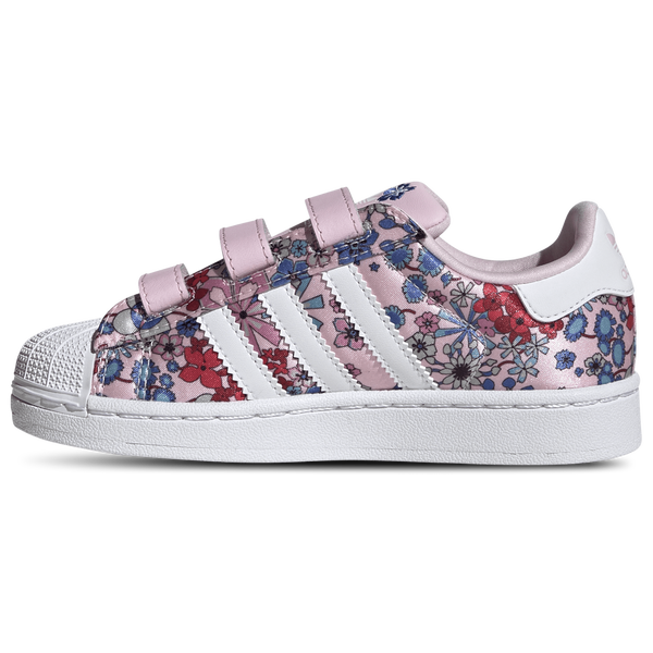 adidas Originals x Liberty London Superstar II Comfort - Boys' Preschool - Clear Pink/Ftwr White - Image 2