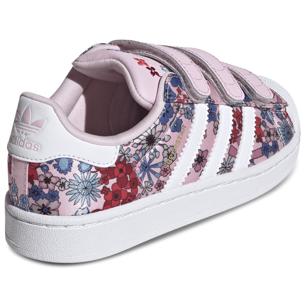 adidas Originals x Liberty London Superstar II Comfort - Boys' Preschool - Clear Pink/Ftwr White - Image 3