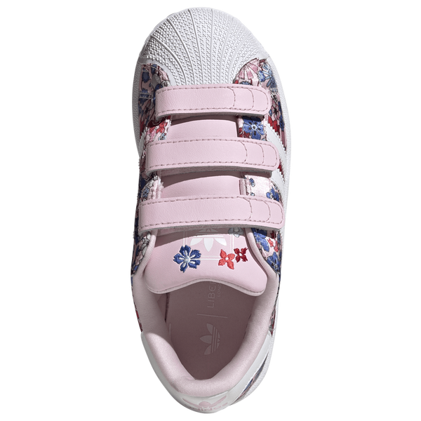 adidas Originals x Liberty London Superstar II Comfort - Boys' Preschool - Clear Pink/Ftwr White - Image 4
