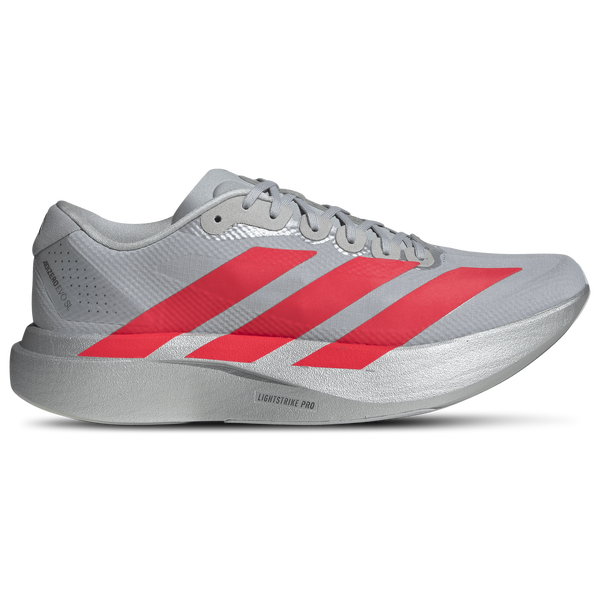 adidas Adizero Evo SL Woven - Men's - Silver Metallic/Lucid Red/Iron Metallic