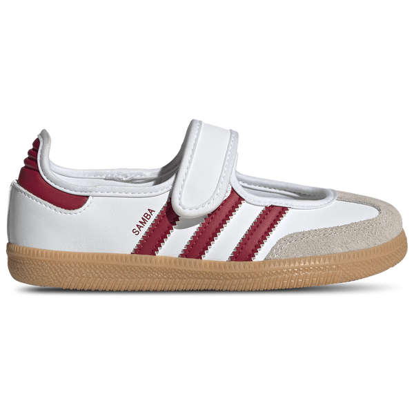 adidas Originals Samba Jane - Girls' Preschool - Footwear White/Gum/Team Victory Red