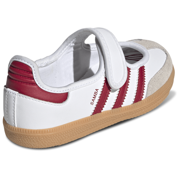 adidas Originals Samba Jane - Girls' Preschool - Footwear White/Gum/Team Victory Red - Image 3