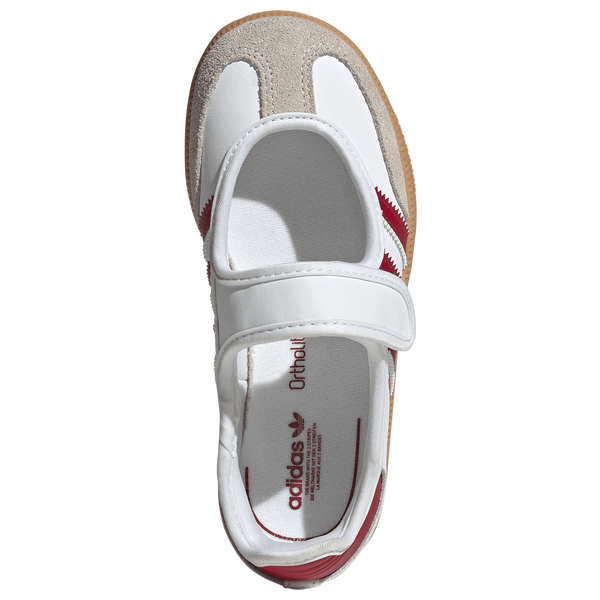 adidas Originals Samba Jane - Girls' Preschool - Footwear White/Gum/Team Victory Red - Image 4