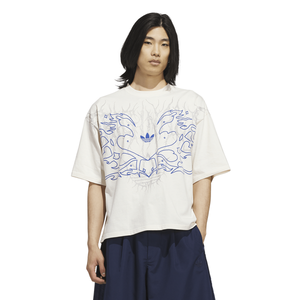 adidas Originals Metal Graphic Boxy T-Shirt - Men's - Hi Res Blue/Wonder White