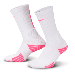 Nike Elite 2.0 Cushion Crew 1 Pair - Adult - White/Hyper Pink/Wolf Grey