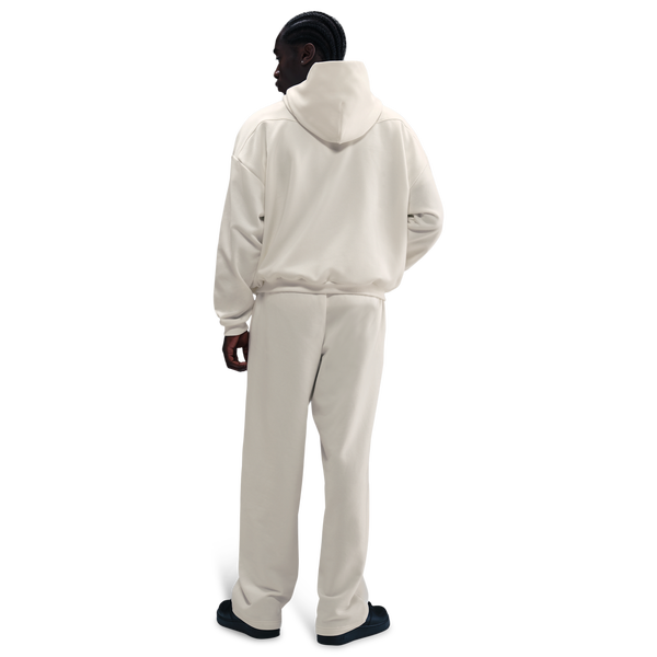 Nike Standard Issue Brushed Pullover Hoodie - Men's - Sail/Black - Image 4