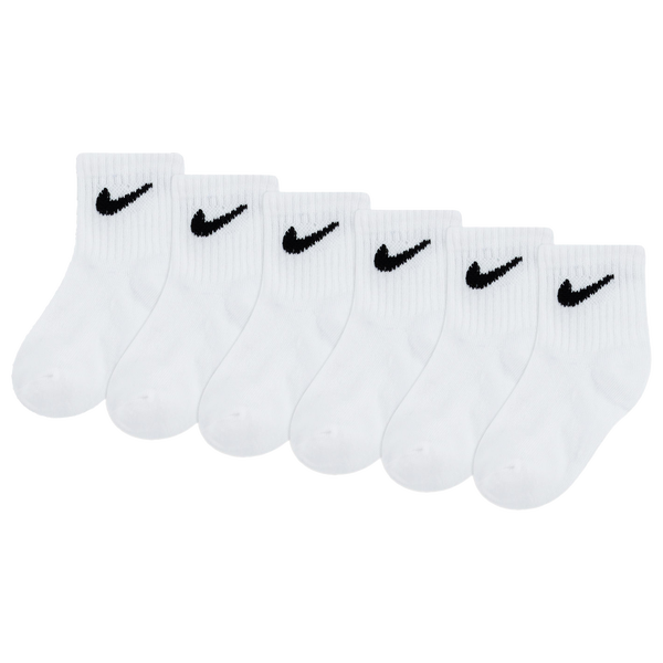 Nike Swoosh 6 Pack Ankle Socks - Boys' Infant - White/White - Image 2