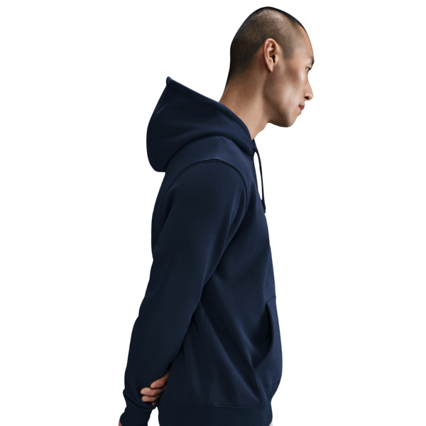 Nike Club Pullover Hoodie - Men's - White/Obsidian/Obsidian - Image 2