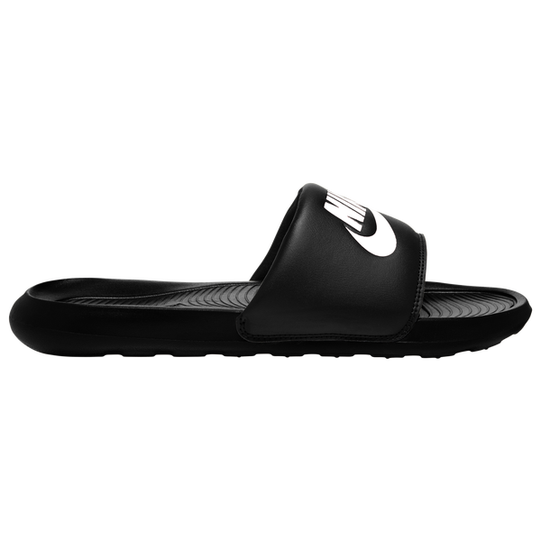 Nike Victori One Slides - Men's - Black/Black/White - Image 2