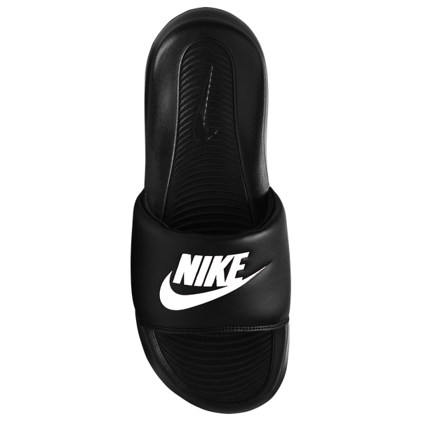 Nike Victori One Slides - Men's - Black/Black/White - Image 3