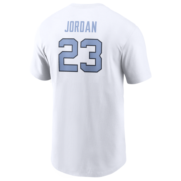 Jordan UNC Name & Number T-Shirt - Men's - White - Image 3
