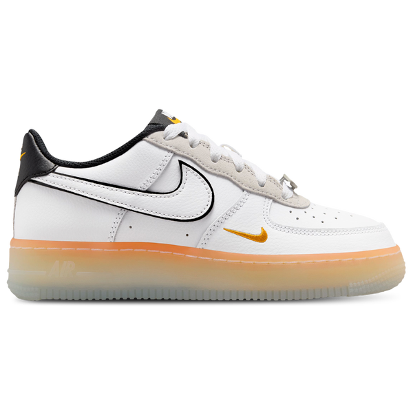 Nike Air Force 1 FL2 - Boys' Grade School - White/Black/Orange