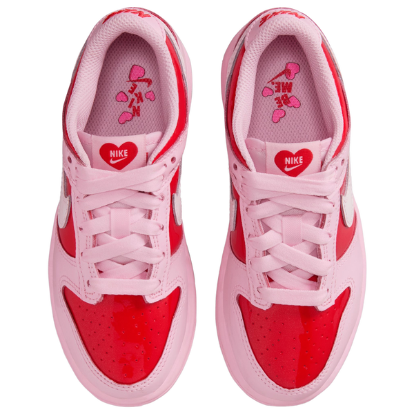 Nike Dunk Low Valentine's Day - Girls' Preschool - Pink Foam/Summit White/Red - Image 4
