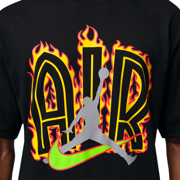 Jordan Air Scrpt Gfx Ss Crew - Men's - Black - Image 3