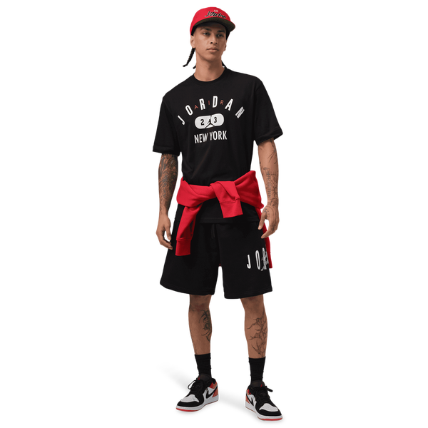 Jordan Brooklyn Stretch Fleece Short - Men's - Black/Wolf Grey - Image 7