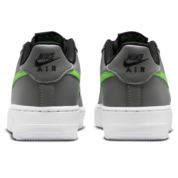 Nike Air Force 1 Low - Boys' Grade School - Black/Lime Blast/Smoke Grey - Image 3