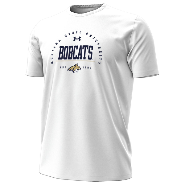 Under Armour Montana State Arch Logo Performance SS T-Shirt - Men's - White