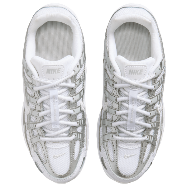 Nike P-6000 - Girls' Grade School - White/White/Silver - Image 4